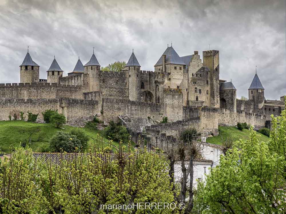 Carcassonne murallas ciudad medieval ruta cátara Francia