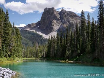 Qué ver y visitar en Canadá. Parque Nacional de Yoho. Montañas Rocosas.  Lago Esmeralda